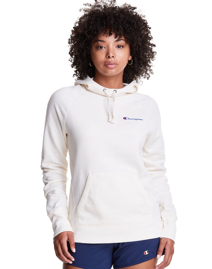 Sudadera Con Capucha Champion Mujer - Powerblend Script Logo ( Blancas ) 9602531-DZ